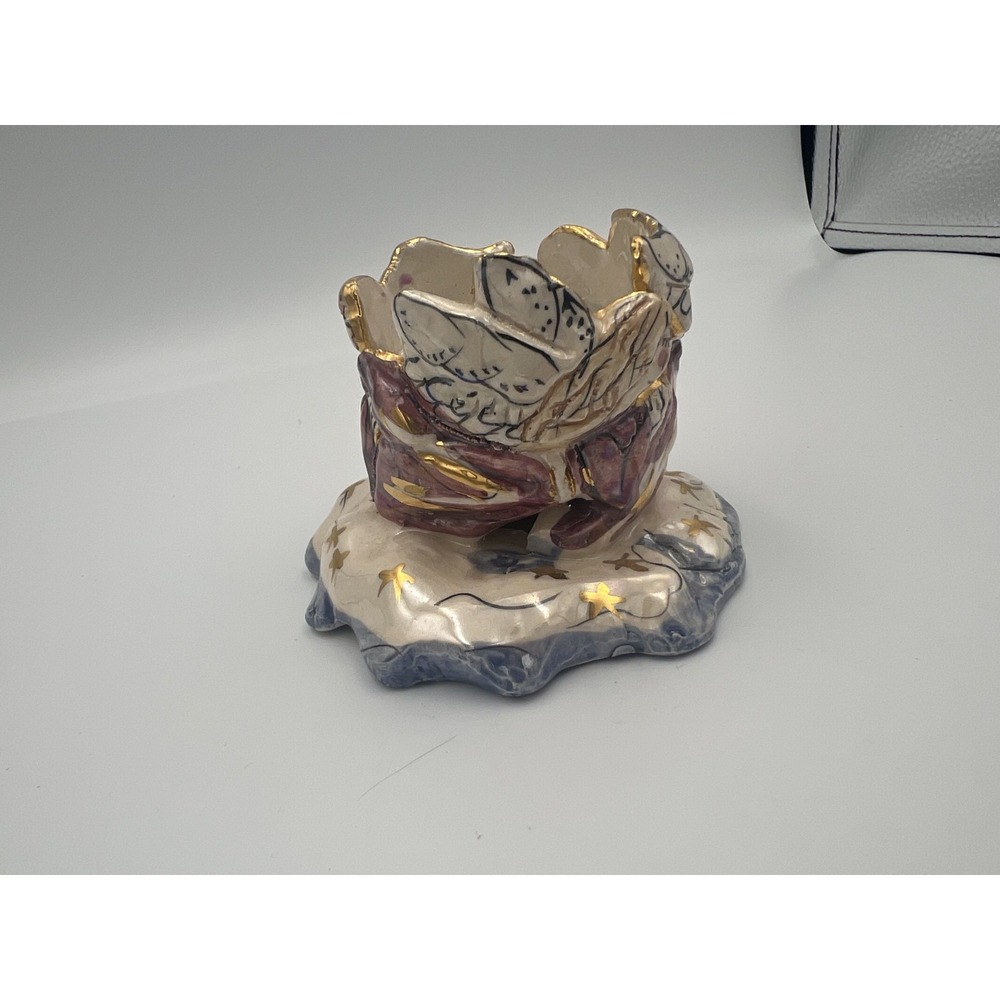 Blue Sky Clayworks Heather Goldminc Heavenly Light Angel Votive Candle Holder